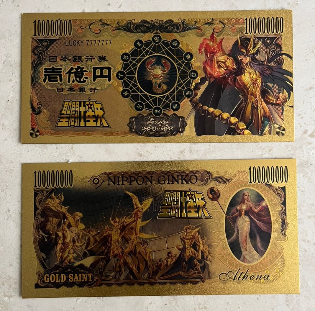Billete Anime Saint Seiya Escorpion Milo